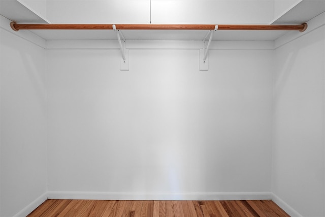 walk in closet featuring light wood-style flooring