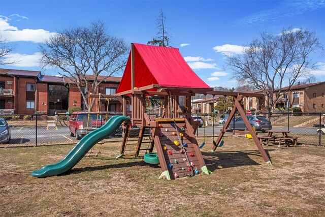 community playground featuring fence