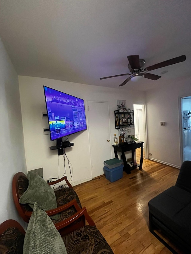 living room featuring wood finished floors