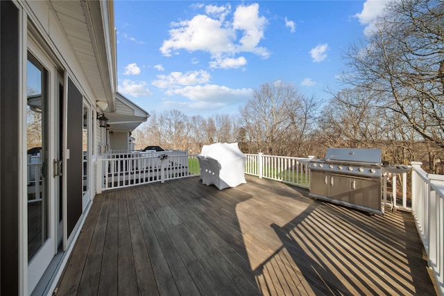 deck with grilling area