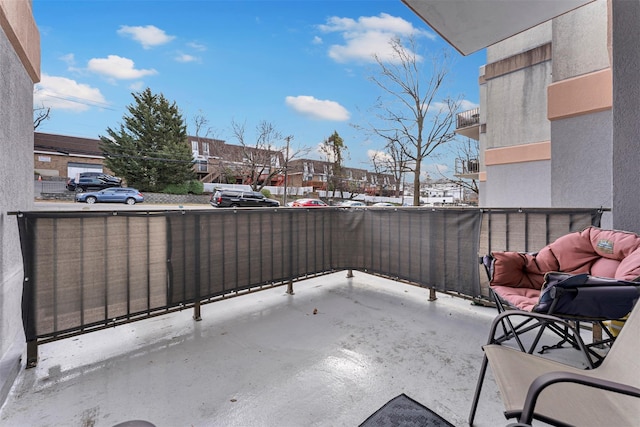 balcony with a residential view