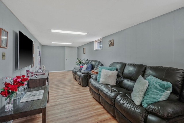 living room featuring light wood finished floors