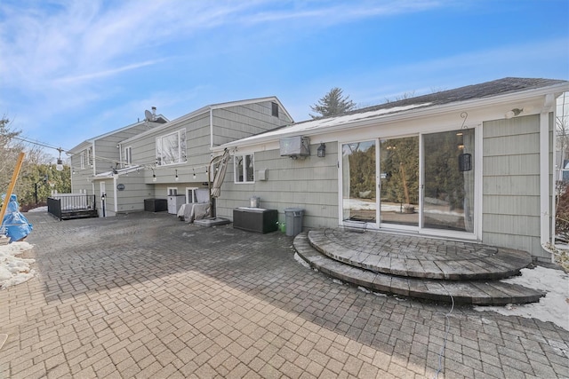 rear view of property with a patio