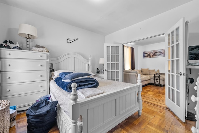 bedroom with french doors