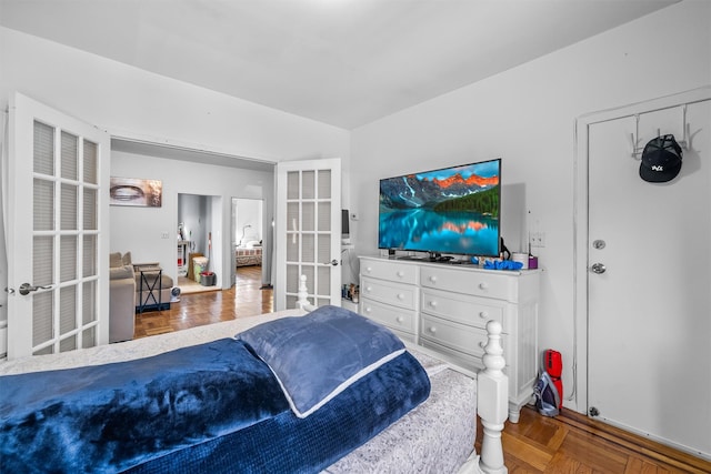 bedroom with french doors