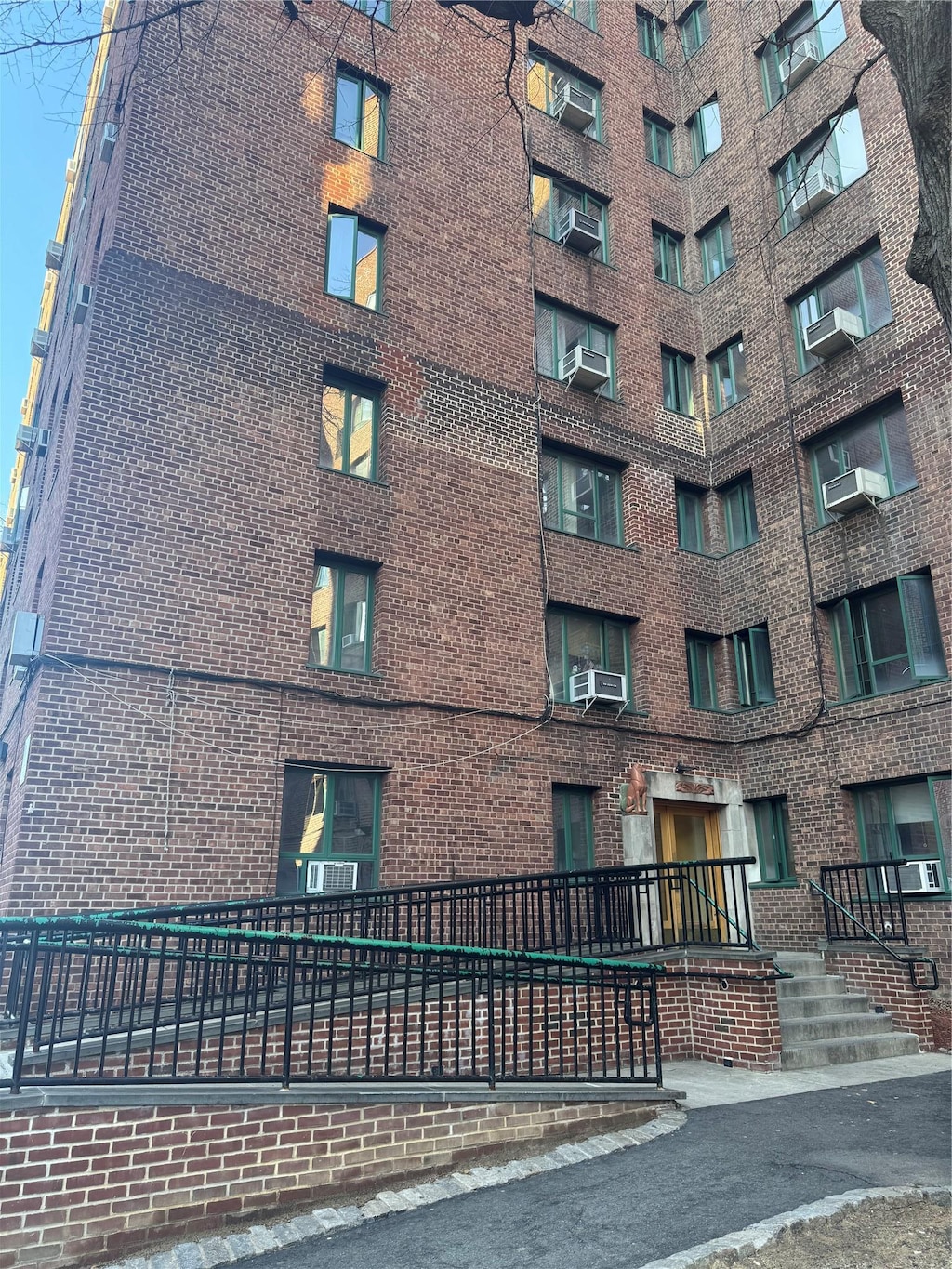 view of building exterior featuring cooling unit