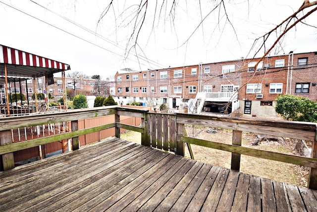 deck featuring a residential view