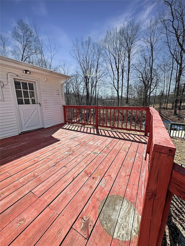 view of wooden terrace