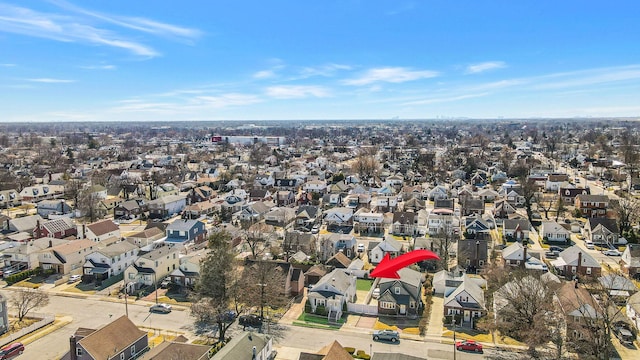 aerial view featuring a residential view