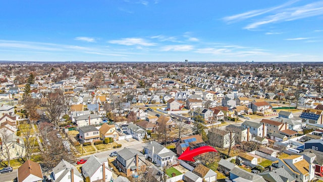 aerial view with a residential view