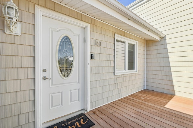 view of doorway to property