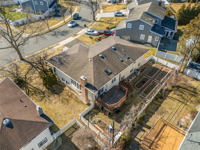 bird's eye view featuring a residential view