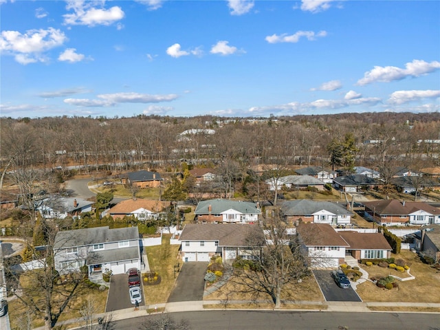 aerial view featuring a residential view