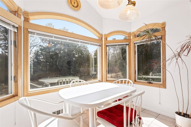 sunroom featuring visible vents