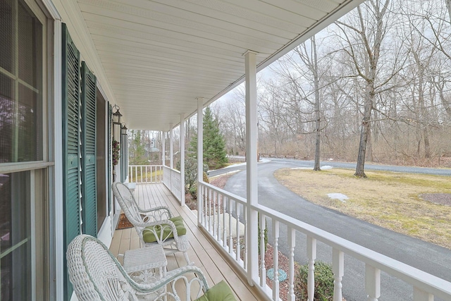 balcony with covered porch