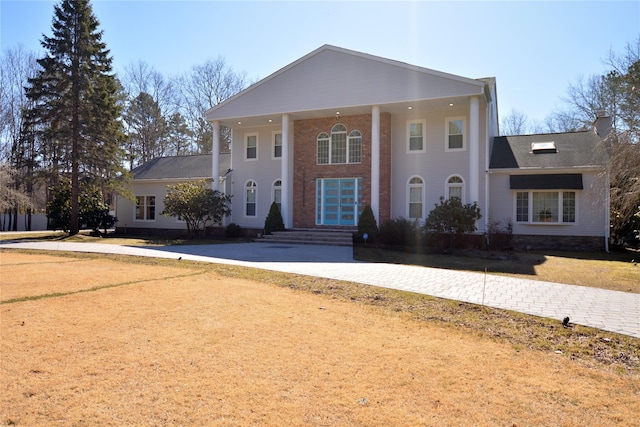 view of greek revival inspired property