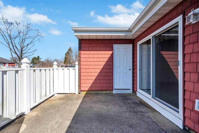 view of patio with fence