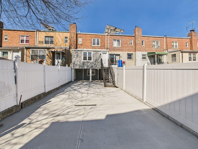 exterior space with fence private yard