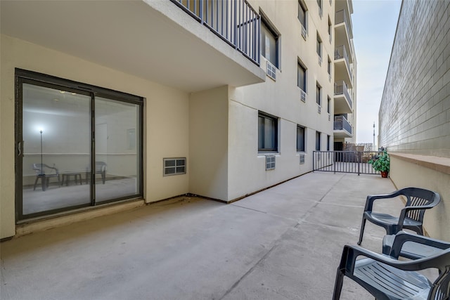 view of patio / terrace featuring a balcony