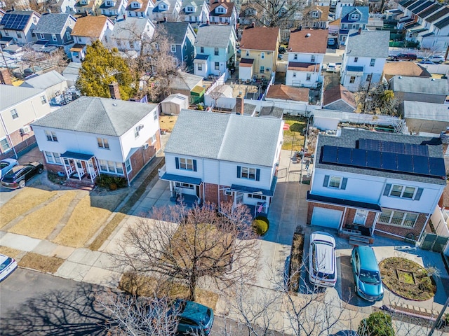 bird's eye view with a residential view