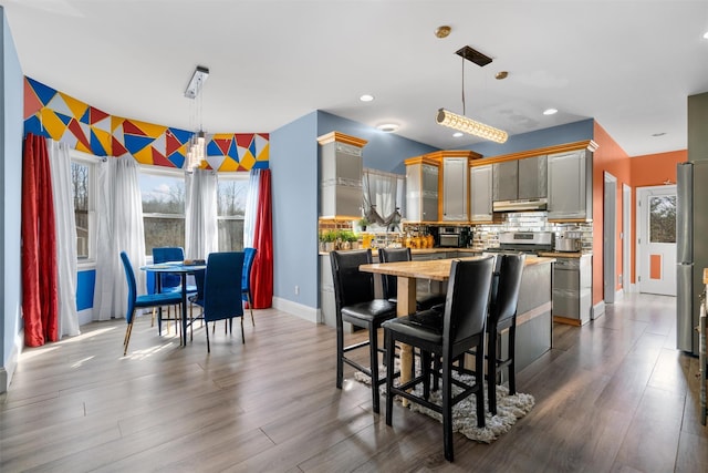 441 County Route 48, Thompson Ridge, NY 10985 - dining space with recessed lighting, wood finished floors, and baseboards