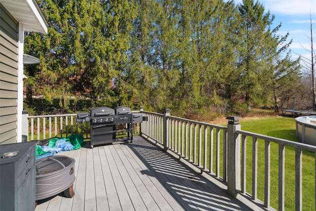 441 County Route 48, Thompson Ridge, NY 10985 - wooden terrace featuring a yard