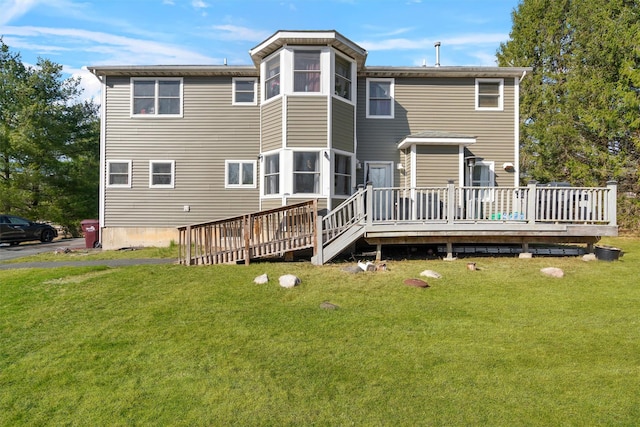 441 County Route 48, Thompson Ridge, NY 10985 - back of house with a deck and a yard