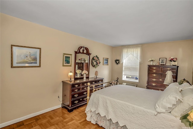 bedroom with baseboards