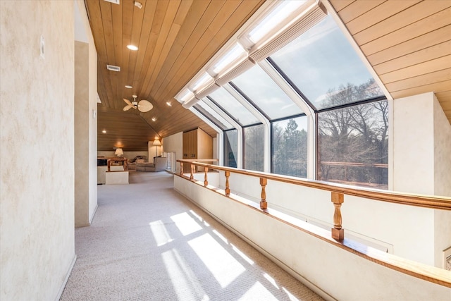 unfurnished sunroom with visible vents