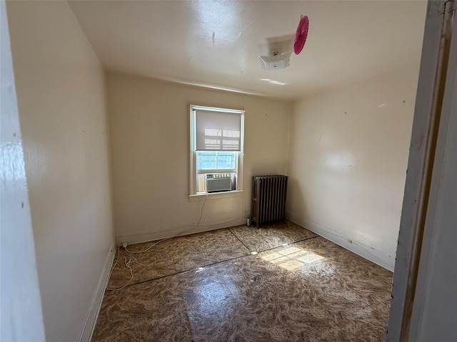 empty room with radiator