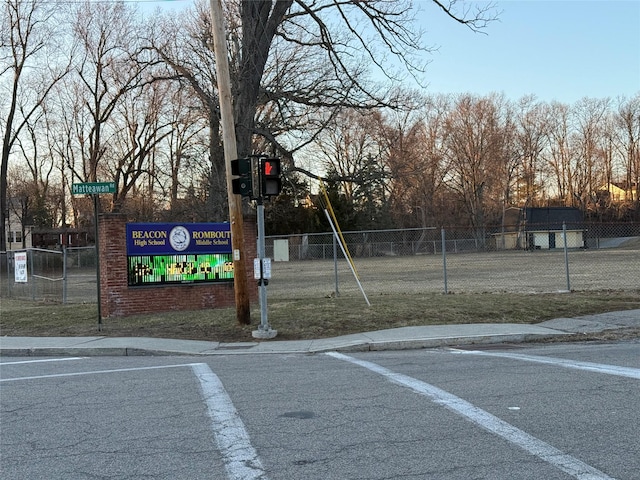 exterior space featuring sidewalks and curbs