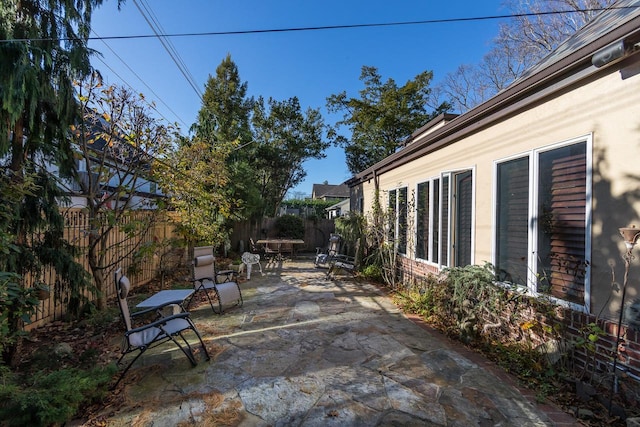 view of patio with a fenced backyard