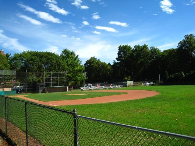 view of property's community with a yard and fence