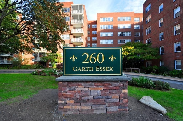 view of community sign