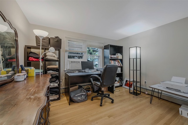 office with wood finished floors