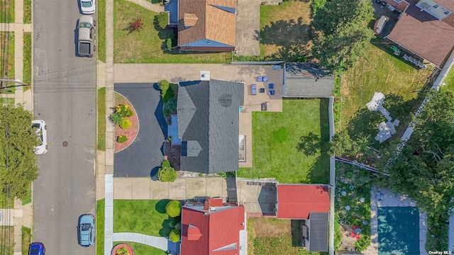 aerial view with a residential view