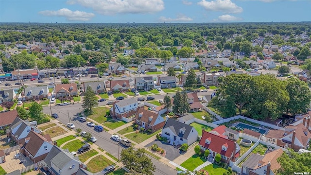 aerial view featuring a residential view