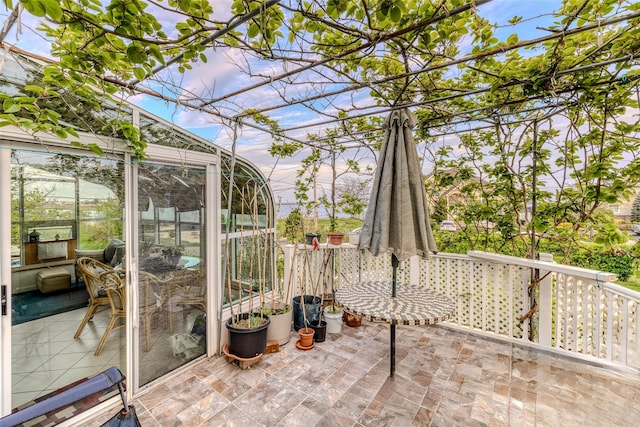 view of sunroom / solarium