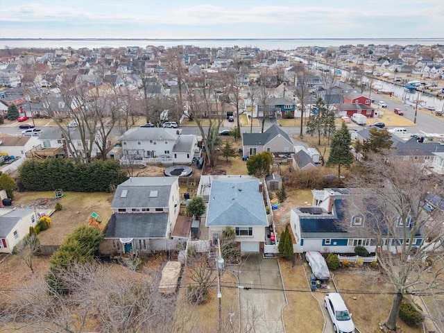 aerial view with a residential view