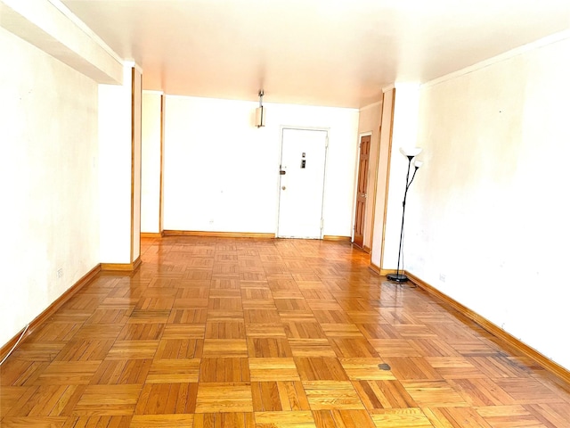 corridor with baseboards