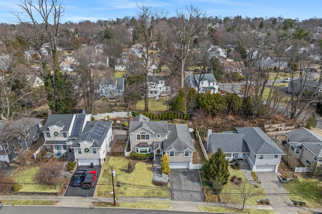 drone / aerial view featuring a residential view