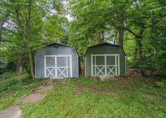 view of shed