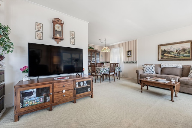 view of carpeted living room