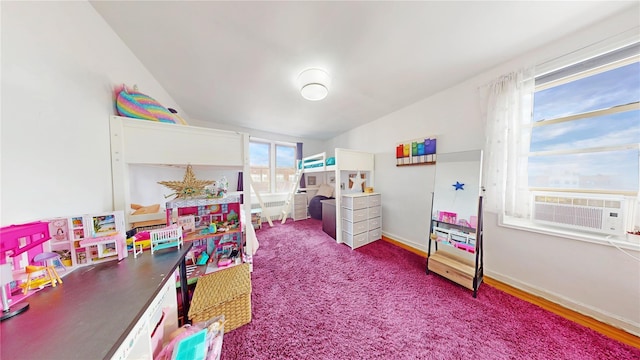 9425 Shore Rd Unit 6C, Brooklyn, NY 11209 - bedroom featuring lofted ceiling, cooling unit, and baseboards