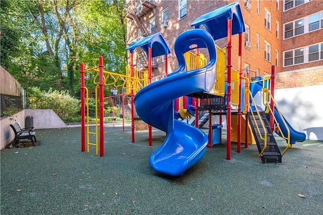 view of community jungle gym