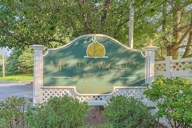 view of community sign