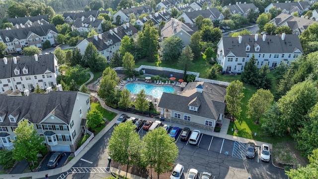 bird's eye view featuring a residential view