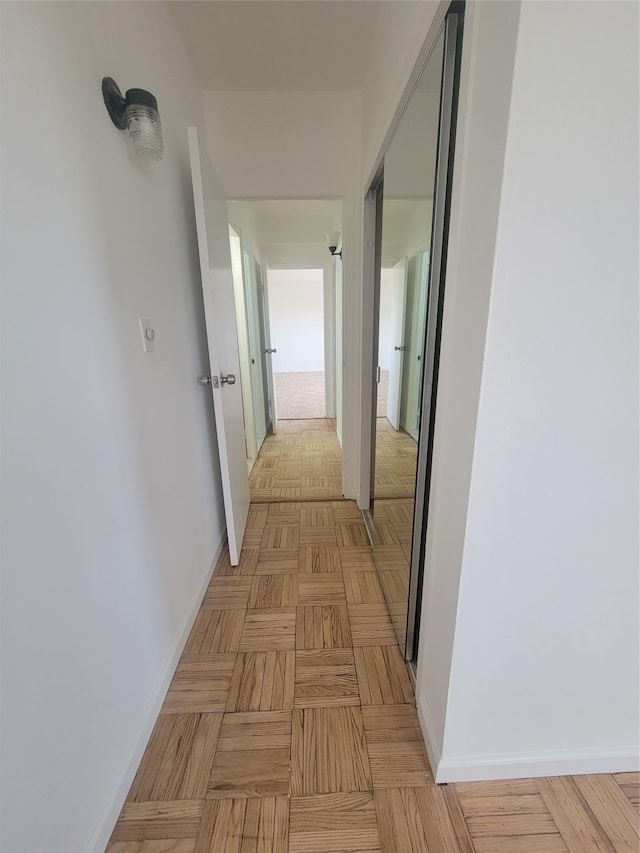 corridor with baseboards