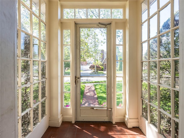 679 Saint Lukes Pl, Baldwin, NY 11510 - entryway featuring dark tile patterned flooring
