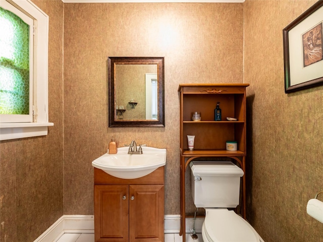 679 Saint Lukes Pl, Baldwin, NY 11510 - half bath featuring vanity and toilet